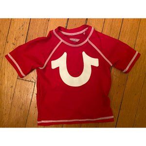 Boys Size 12 months True Religion Red Rash Guard Tops